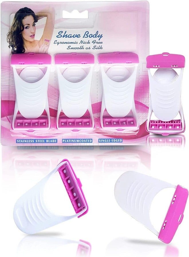 J.V Enterprise Women's Disposable Hair & Bikini Shaving Razor, Pack of 3 - Image 3
